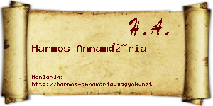 Harmos Annamária névjegykártya