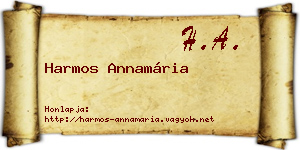 Harmos Annamária névjegykártya